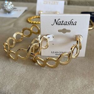 Natasha gold hoop earrings
